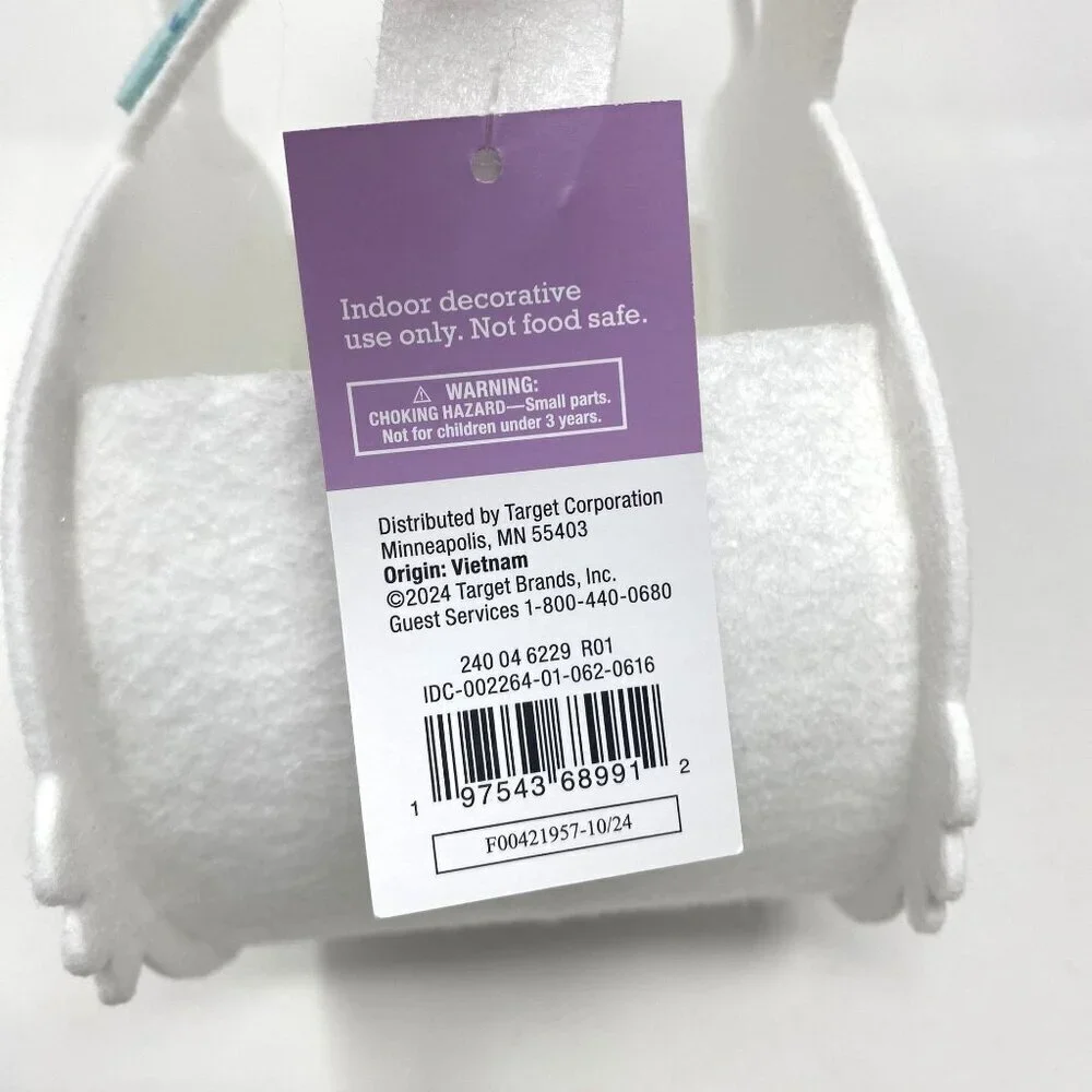 Target Novelty Felt Easter Basket White Bunny - Spritz™ Egg Hunt